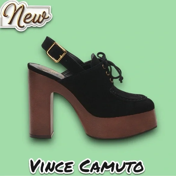 New Vince Camuto Inerta Slingback Platform Clog Heels Women - Picture 3 of 9